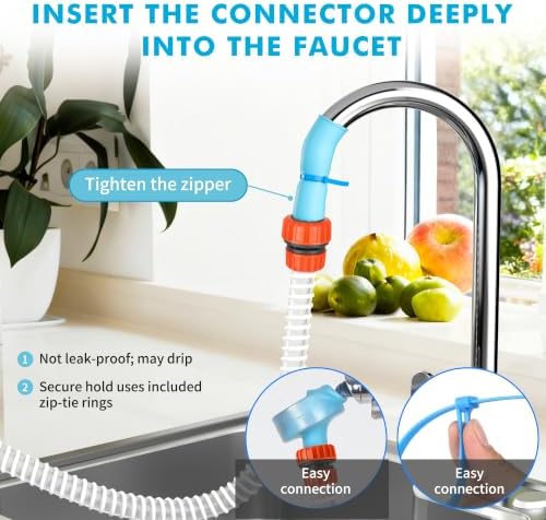 5FT Bathtub Faucet Sprayer Attachment, Slip-On Hose for Dogs - Image 4