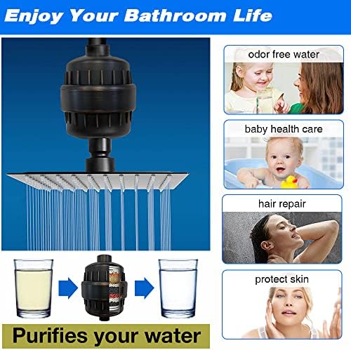 Oil-Rubbed Bronze Shower Head Filter - 15 Stages, for Hard Water - Image 4