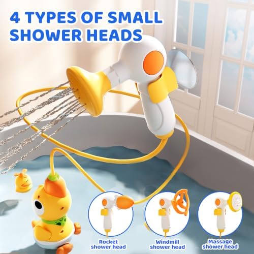 Kids Bath Toys, Kids Bath Shower Head for Bathtub with 4 Adjustable Sprayer, Control the Flow Rinser Kids with 3 Squirting Ducks for Kids in Bathtub Sink - Image 2