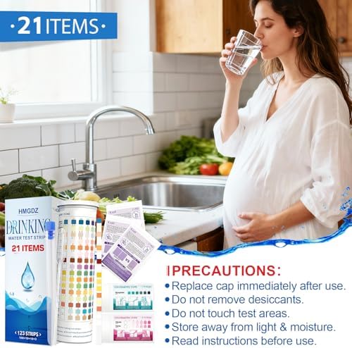 All-New 21 in 1 Drinking Water Testing Kit 123 Strips, Home Tap and Well Water Test Kit,Easy to Test and Read for Hardness, Iron, Lead, Copper, Fluoride,Chlorine - Image 7