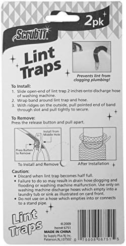 24 Premium Lint Traps with 24 Long Lasting Ties for Washing Machines By Scrub-It. Light Aluminum mesh Filter Won't Rust, Easy Installation,12 Pack (x2) - Image 5