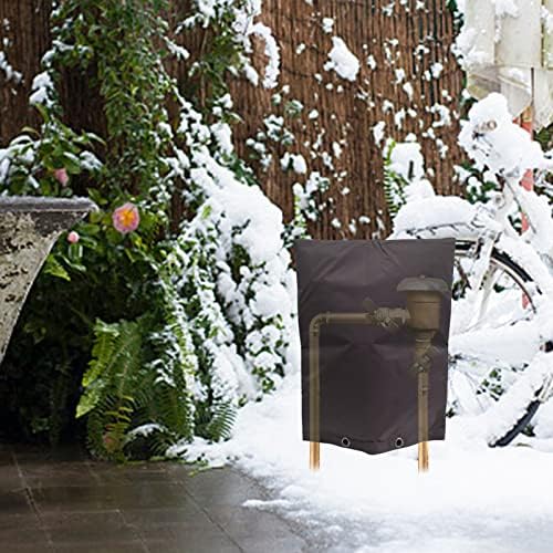 Backflow Preventers Protection, 16Wx20H inch Outdoor Pipe Insulation Cover Backflow Winter Cover Insulated Cover Pouch for Winter Pipe Freeze Protection Water Sprinkler Valve Box and Controller - Image 2