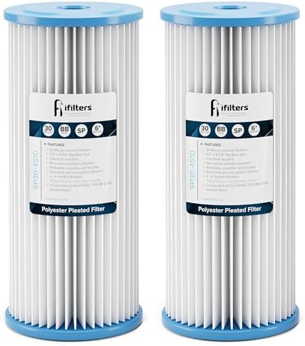 iFilters SP30-4510 4.5 x 10 Washable Pleated Sediment Water Filter - 2 Pack by iFilters