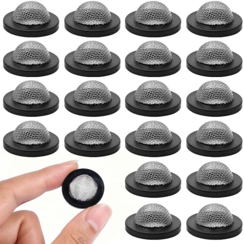 20 Pack Garden Hose Screen Filters, Rubber Washer with Stainless Steel Mesh, Fits 3/4" Garden Hose and 5/8" Washing Machine Connector, Prevents Clogs and Leaks by Unknown