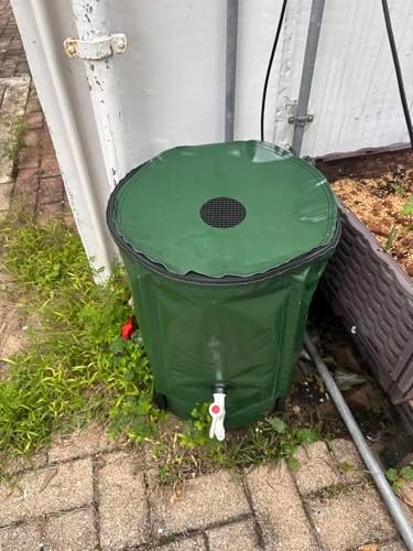 Rain Water Collection Barrel Water Storage Tank with Spigot, Hose and Portable Bucket, Large Plastic Collapsible Rain Catcher Catchment System to Collect Rainwater from Gutter (264Gallon=1000L) - Image 2