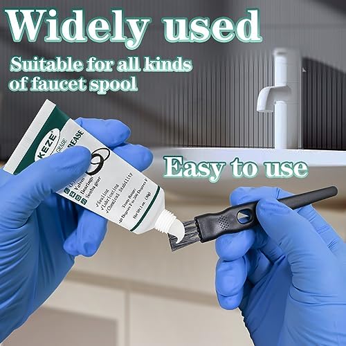 KEZE Food Grade Silicone Grease Pool Lube Tube O Rings Lubricant for Plumber Faucet Gasket Water Filter Rubber Seal Silicon Grease with Brush 1 oz 2-Pack - Image 5