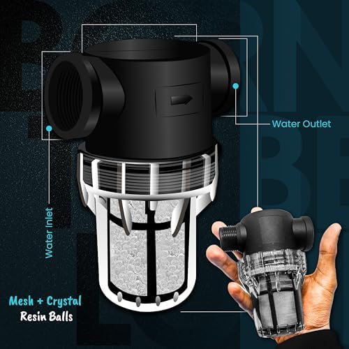 Inline Water Filter – 3/4" FNPT to FNPT, Fine Mesh Sediment Filter with Crystal Resin Balls for Whole House, Under Sink, Shower, Washing Machine, Garden Hose, Tap – Reusable Pre-Filter Strainer - Image 5