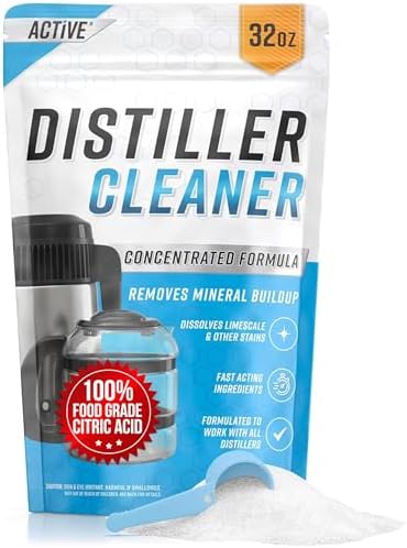 ACTIVE Distiller Descaler Citric Acid Cleaner - 2 Lb Bulk for Cleaning Water Distillers, Pure Citrus Acid Crystals Universal Residue Descaling Portable Distiller, Kettle, Boiler, Dispenser by ACTIVE