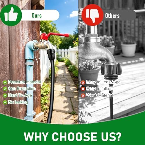 10 Pcs 1/2 Inch Drip Irrigation Tubing to Faucet/Garden Hose Adapter, 3/4" FHT to 1/2" (1/2" ID x0.6-0.65" OD) Drip Irrigation Fittings (1/2" Faucet Adapter 10pcs) - Image 5