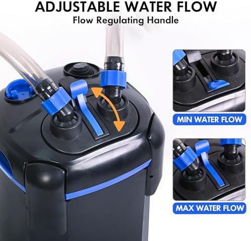 AMOSIJOY Ultra-Quiet Canister Filter for Large Fish Tanks and Aquariums - Image 4