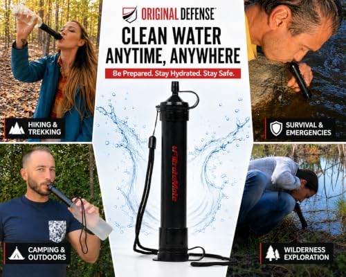 Original Defense® FiltrateMate Portable Water Filter Straw – High-Performance Nanofiber Filtration for Emergency Preparedness, Hiking, and Camping – Purifies up to 1,000 Liters - Image 2
