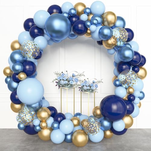 Amandir 153pcs Navy Blue Gold Balloon Garland Arch Kit Different Sizes - Image 3