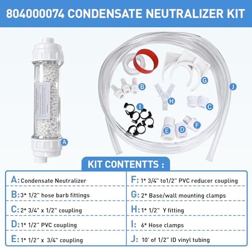 Condensate Neutralizer Kit Compatible with Rinnai, Replacement for 804000074 - Designed for Use with the Rinnai tankless Water Heater- Effective Neutralization of Acid Condensate - Image 6