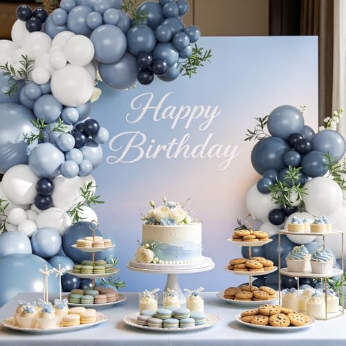 Navy Blue Balloon Arch Kit for Blueberry Baby Shower Birthday Decorations - Image 4
