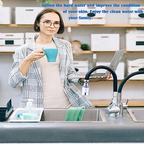 LiXiongBao 360 Rotating Faucet Water Purifier, Chlorine Reduction, Removes Fluoride, Heavy Metals, Softens Hard Water, Easy Installation, 4 Replacement Elements - Image 6