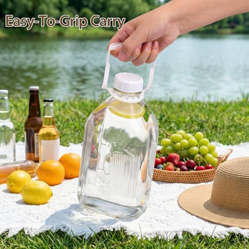 CUCUMI 1 Pack 64 Oz Glass Milk Bottle with Lid - Image 7