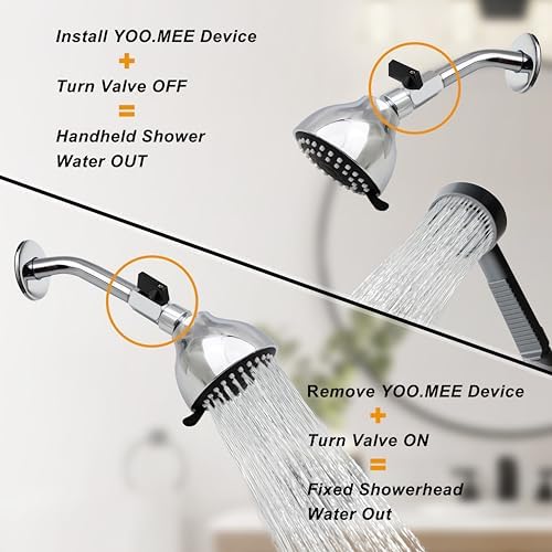 YOO.MEE Pets Shower Attachment, Quick Connect on Tub Spout w/Front Diverter - Image 4