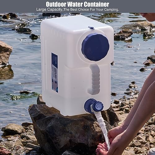 REDCAMP 3.9 Gallon/15L Portable Water Container with Spigot, White 2 Pack - Image 3