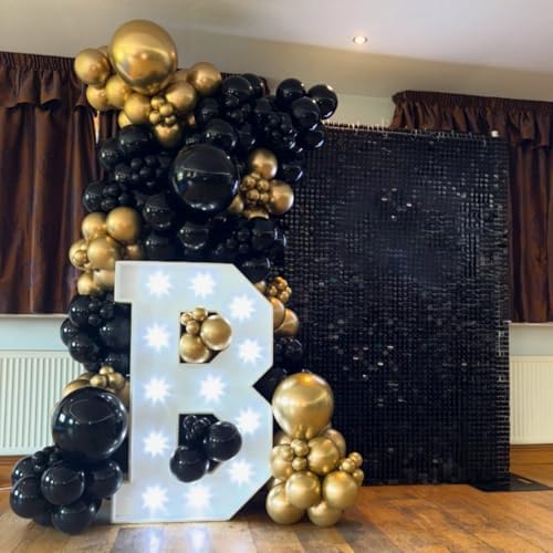 Black and Gold Balloon Arch Kit,129Pcs Gold and Black Balloons - Image 5
