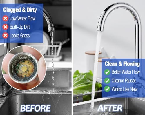Faucet Aerator Kit for Kitchen & Bathroom,32PCS in 5 Sizes + 6 Aerator Keys - Image 3