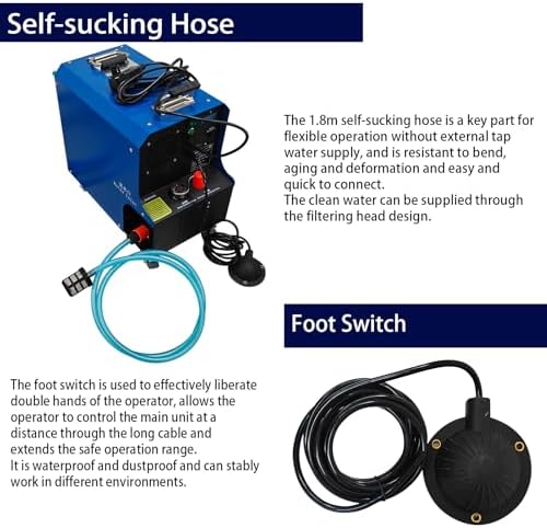 Multifunctional Condenser Pipeline Cleaning Machine with Transformer, Tube Cleaner with 7.6m Flexible Shaft & High Pressure Pump, for Central AC Heat Exchangers 110V/220V - Image 6