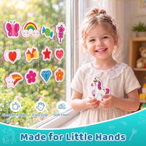Baby Bath Toys for Kids Ages 1-3, 16PCS Unicorn Foam Bath Toys - Image 6