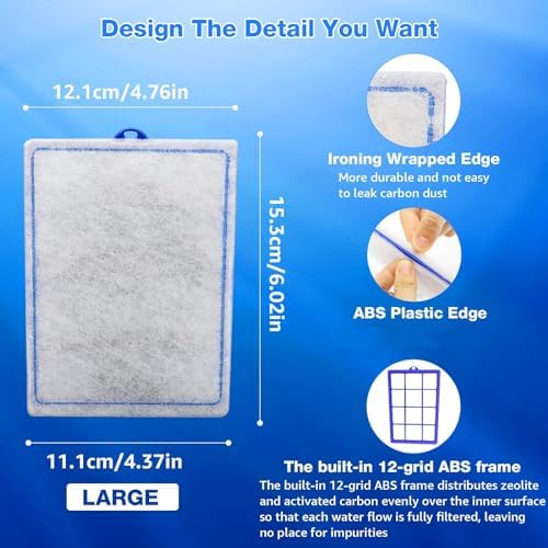9 Count Assembled Large Filter Cartridges Compatible with Tetra Whisper Bio-Bag Filters 20i 40i IQ20/30/45/60 PF20/30/40/60, Large Replacement Filter Cartridges for Whisper Filters & Aquariums - Image 2
