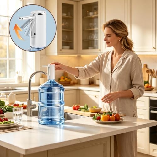 Water Jug Dispenser Pump - Portable Electric 4-Modes Rechargeable Drinking - Image 7
