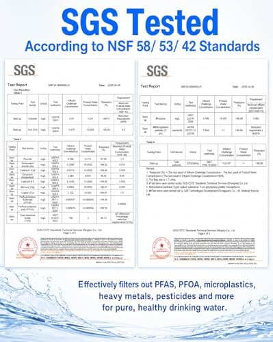 E8 800GPD Compact Reverse Osmosis System 800 GPD Fast Flow RO Water Filter, 9 Stage Tankless Under Sink RO Water Filtration System High Pure to Drain, LED Smart Real-Time Display Faucet, Dark Black E8 - Image 3