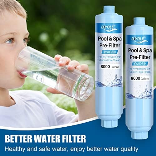 Garden Hose Filter for Filling Pool,Garden Hose Filter for Filling Hot Tub/Spa, Greatly Reduces Sediment, Chlorine, Heavy Metals and Odors, Standard 3/4" Garden Hose Thread (2 pack) - Image 7