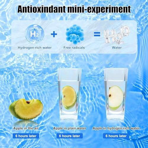 Hydrogen Water Bottle, Hydrogen Rich Water Generator, Rechargeable Portable Glass Hydrogen Water Ionizer Machine with SPE and PEM Technology, for Daily Office Home Travel and Fitness Drinking - Image 2