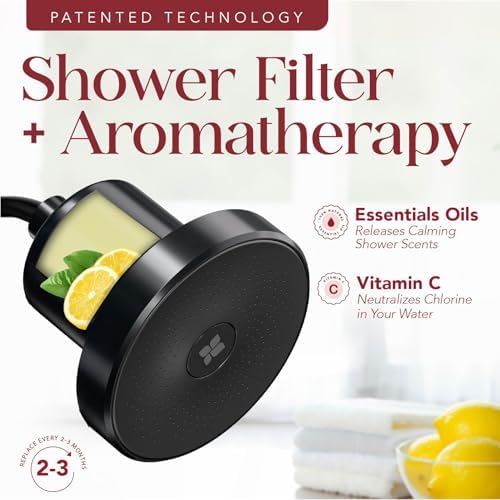Vitamin C Shower Filter Replacement Cartridge + Shower Steamers Aromatherapy - K Beauty Skin & Hair Enhancement, Universal Water Filter Replacement for AquaBliss - Lemon Spa Scent - Image 2