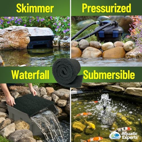 Aquatic Experts Classic Koi Pond Filter Pad COARSE – Black Bulk Roll Pond Filter Media, Rigid Ultra-Durable Latex Coated Fish Pond Filter Material US, (18" x 36") - Image 4