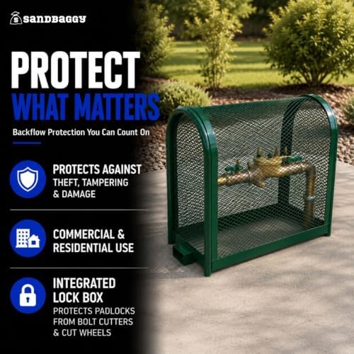 Sandbaggy Durable Backflow Security Cage – Backflow Preventer Enclosure | 2 Year Warranty (29” x 25” x 14.5” (LxHxW), 1, Count) - Image 4