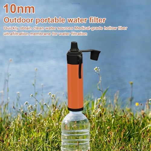 Upgrade Set of 5,Personal Water Filter Straw for Hiking, Camping, Travel,Water Straws to purify Water,Emergency Water Straw (Yellow) - Image 4