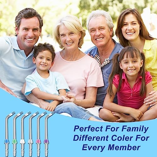 Flosser Replacement Tips for Waterpik Water Flosser, Replacement Tips Compatible with Waterpik Water Flossers and Other Brand Oral Irrigators, Plaque Remove Brisles Tips(6-Pack) - Image 5