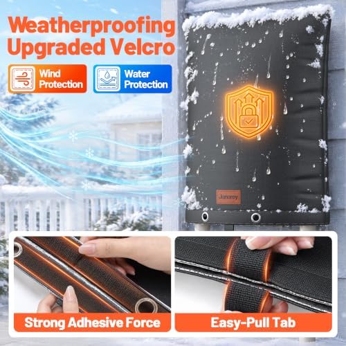Backflow Preventer Insulation Cover 36" x 24" Pipe Covers for Outside Black - Image 5