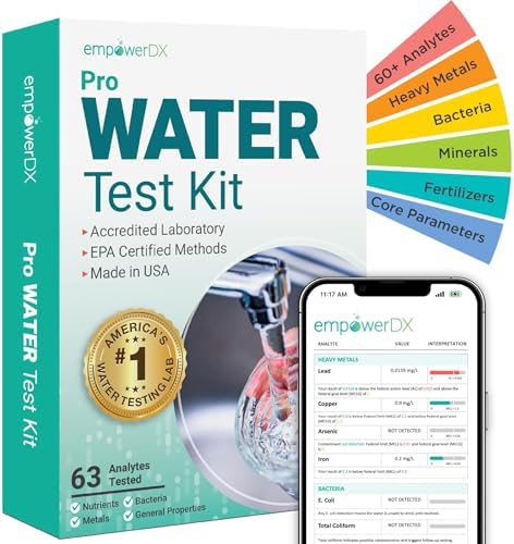 empowerDX Pro Water Test | All Drinking Water | 60+ Parameters Tested Like Lead, Heavy Metals, Bacteria | At-Home Kit | EPA & NELAP Certified | Results in 5 Days by empowerDX