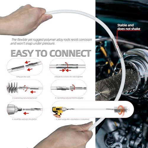 Drill-Powered Chimney Brush & Tube Cleaning Brush Kit - Image 5