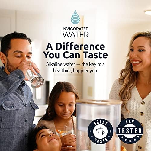Invigorated Water pH Recharge Glass Countertop Purifier - Large Alkaline Water Pitcher + PH001 3-Pack Alkaline Water Filter - Plus 3pack PH002 UF Membrane Filter Bundle - Image 4