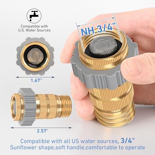 Nilight RV Hi-Flow Water Regulator Lead-Free Brass Valve 3/4" Thread - Image 3