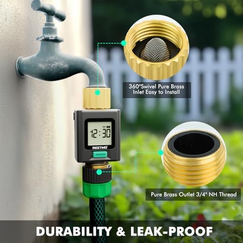 RESTMO Smart Water Flow Meter with Screen Backlight, 2.4GHz WiFi Connection - Image 6