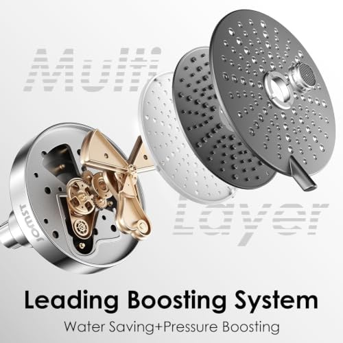 High Pressure Shower Head with 3 Spray Modes, Water Saving Chrome Showerhead, Self-Cleaning Nozzles, Universal G1/2" Tool-Free Installation - Compatible with SA-001 - Image 7