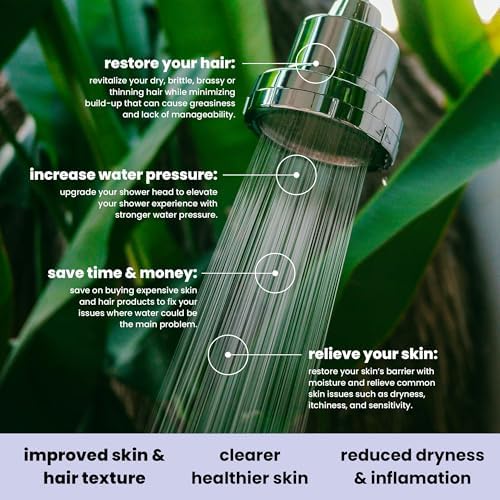 Eskiin Filtered Showerhead - Best Shower Head With Filters For Healthy Hair & Skin - High Pressure Hard Water Softener - Reduce Dandruff, Protect Colored Hair, And Soothe Dry Skin (Brushed Nickel) - Image 2