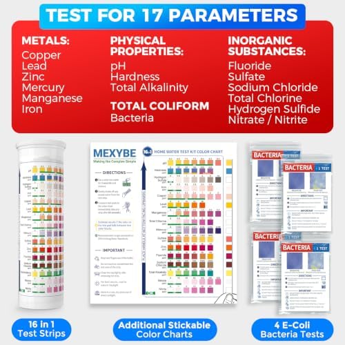 17-in-1 Home Water Test Kit for Drinking, Tap & Well Water - Easy to Read - Image 3