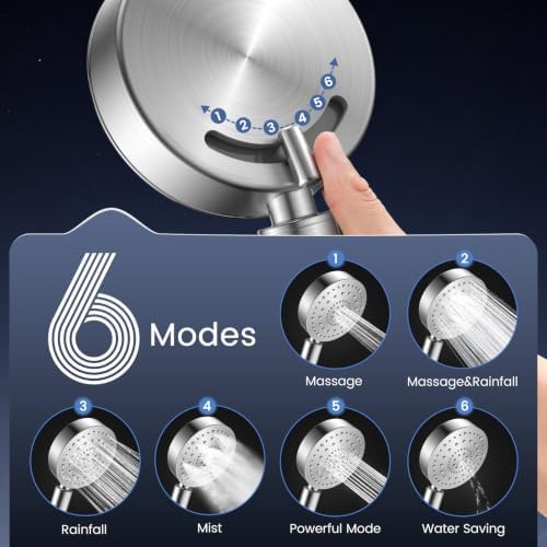 FEELSO Filtered Shower Head with Handheld, High Pressure Shower Filter Head - Image 6