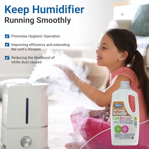 Bacteriostatic Humidifier Water Treatment for BestAir Extend Filter Life Eliminate Odors & Prevent Bacterial Growth Compatible with All Cool Mist & Warm Mist Humidifiers 32 oz Pour Bottle (1) - Image 3