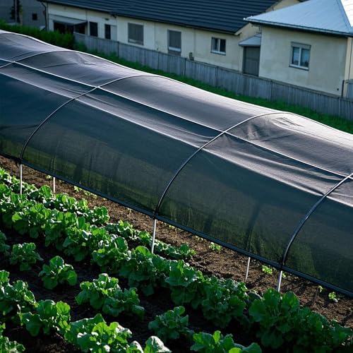 winemana 8x10 FT Black Shade Cloth, Mesh Tarp for Garden Greenhouse Patio - Image 6