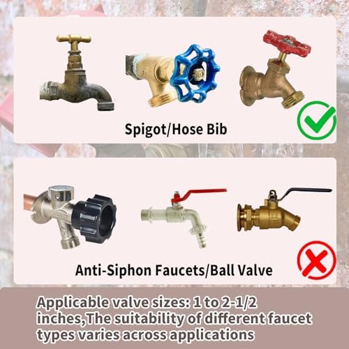 Universal Gate Valve Lockout, Red ABS Hose Bib Lock for Outdoor Faucet Knob/Water Spigot/Propane Tank, 1 to 2-1/2 in Dia Valves Handles, Secure Lock Device for Outside Garden Valve (1 Pack) - Image 5