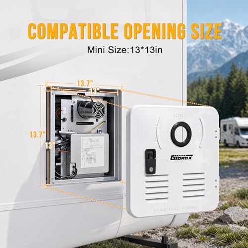 15 x 15 Inch RV Tankless Water Heater Door Kit, White Water Heater Access Door for RV Water Heaters, Galvanized Steel, Door Only - Image 3